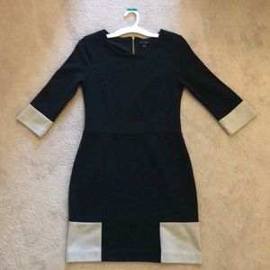 Banana Republic Black and Khaki Knit Dress Size 6